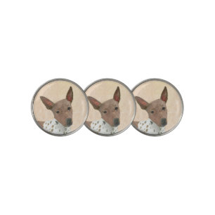 American Hairless Terrier Painting - Dog Art Golf Ball Marker