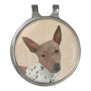 American Hairless Terrier Painting - Dog Art Golf Hat Clip