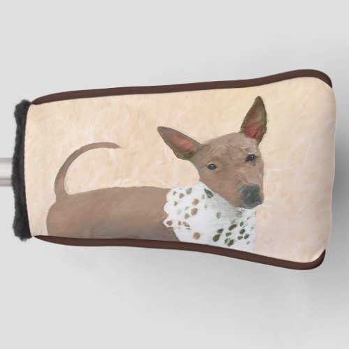 American Hairless Terrier Painting _ Dog Art Golf Head Cover