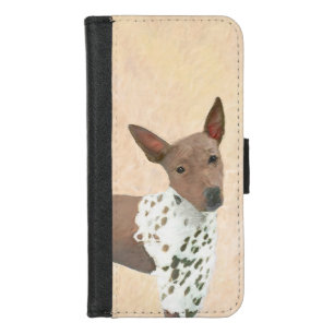 American Hairless Terrier Painting - Dog Art iPhone 8/7 Wallet Case