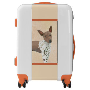 American Hairless Terrier Painting - Dog Art Luggage