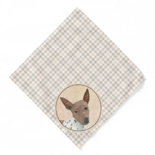 American Hairless Terrier Tan Painting Dog Art Bandana