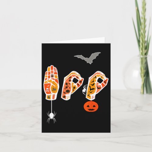 American Hand Sign Language S  Card