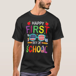 American Happy First Day Of School Back To School  T-Shirt