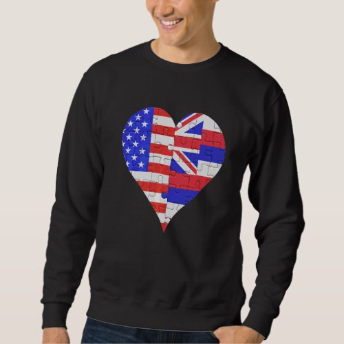 American Hawaiian Flag Heart Sweatshirt