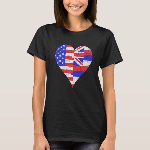 American Hawaiian Flag Heart T_Shirt