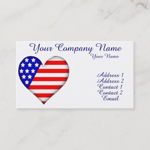 American Heart Business Card