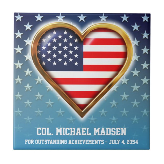 American Heart Ceramic Tile (Front)