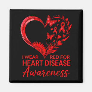 American Heart Disease Awareness Month Ribbon Red  Magnet
