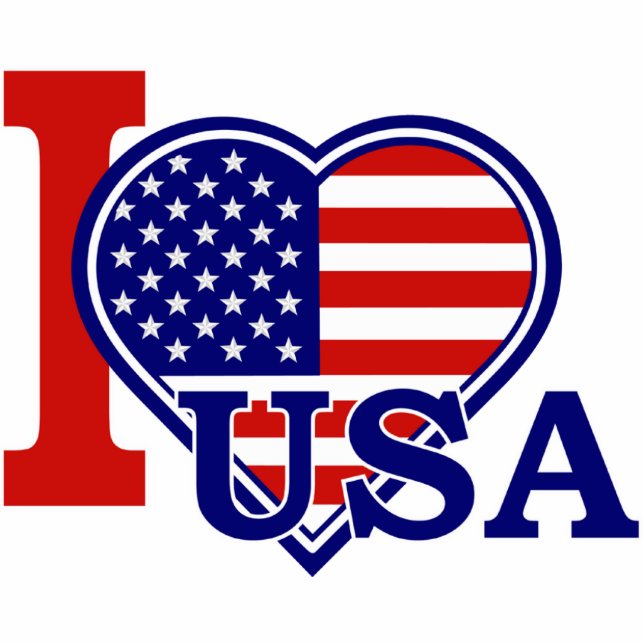 American Heart Flag Pin Statuette (Front)