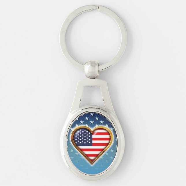 American Heart Keychain (Front)