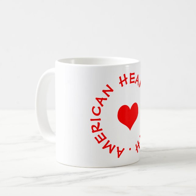 American Heart Month Coffee Mug (Front Left)