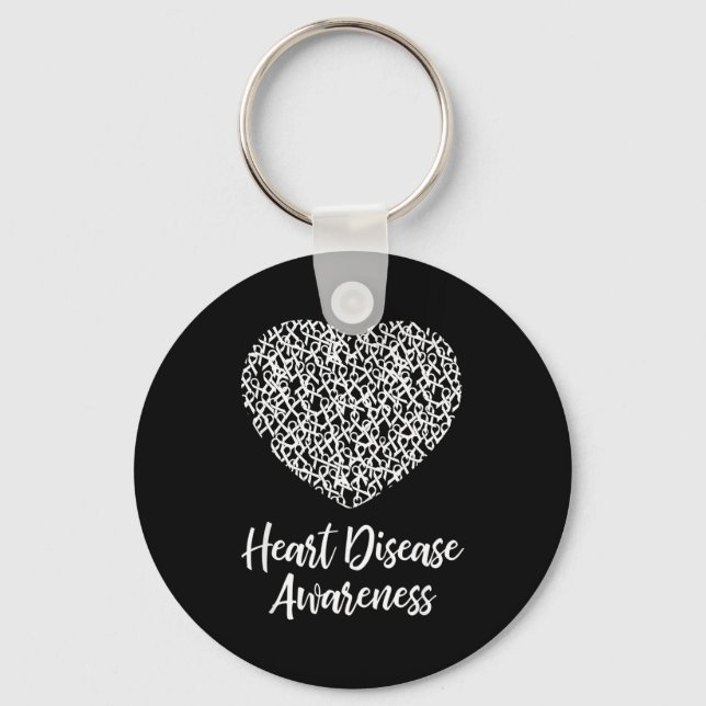 American Heart Month Suprt Tees Co Heart Disease A Keychain (Front)