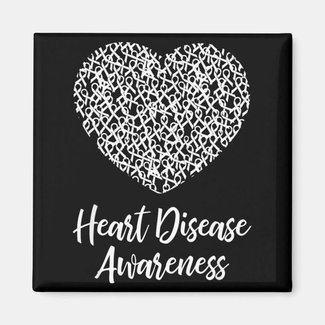 American Heart Month Suprt Tees Co Heart Disease A Magnet (Front)