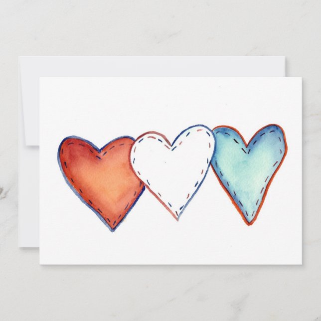 American Hearts Invitation (Front)