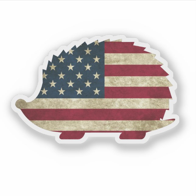 American Hedgehog Sticker (Front)