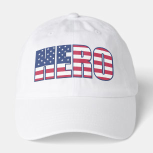 American Hero Flag Typography Baseball Cap 