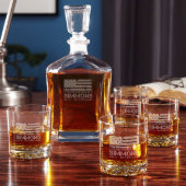 American Heroes Whiskey Glass Set with Decanter (Front)