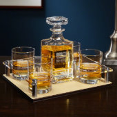 American Heroes Whiskey Glasses & Decanter (3/4)
