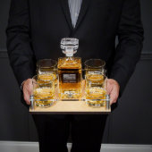 American Heroes Whiskey Glasses & Decanter (Front)