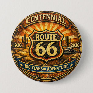 American Highway Anniversary Journey Badge Button