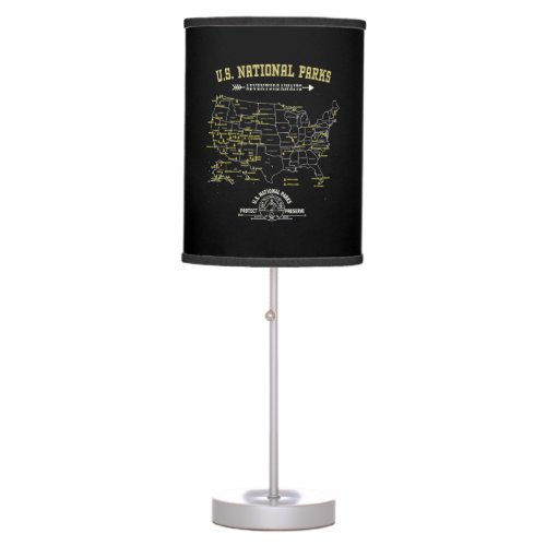 American Hiking Camping Gift _ 63 US National Park Table Lamp