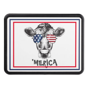 American Hipster Cow   Hitch Cover