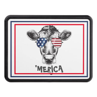 American Hipster Cow   Hitch Cover