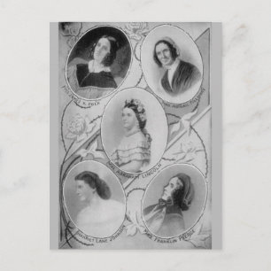 American History First Ladies of The USA Vintage Postcard