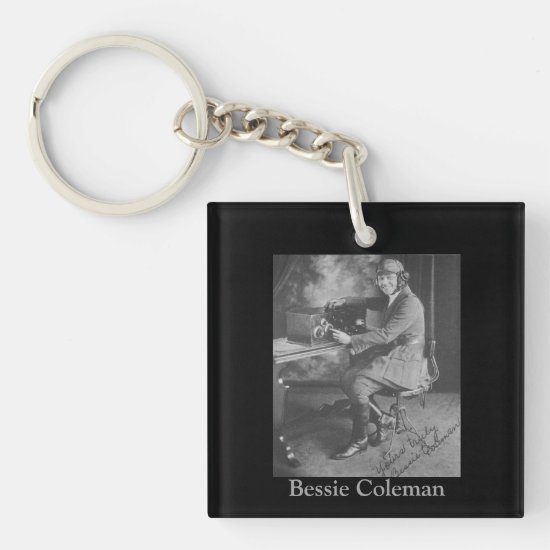 American History | Picture of Pilot Bessie Coleman Keychain