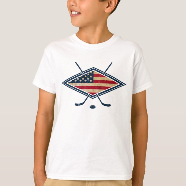 American Hockey Flag Logo T-Shirt (Front)