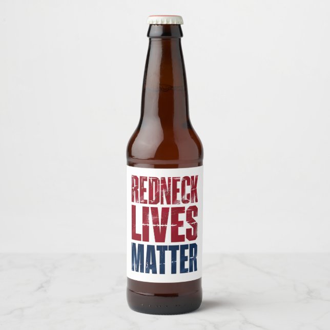 American Holiday Redneck Matter 4th Of July USA Beer Bottle Label (Front)