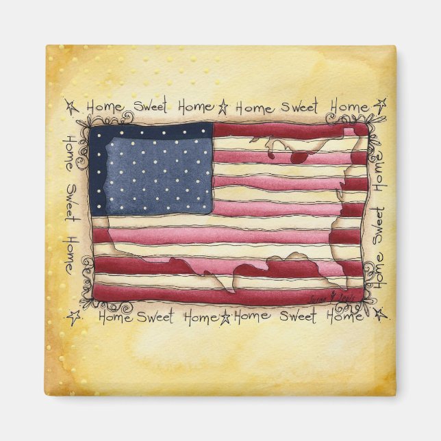 american home sweet home magnet (Front)
