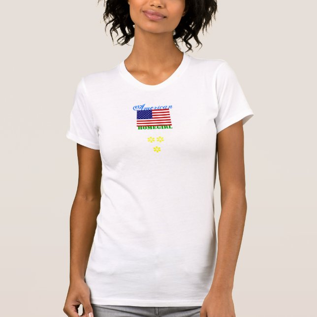 american homegirl + u.s. flag T-Shirt (Front)
