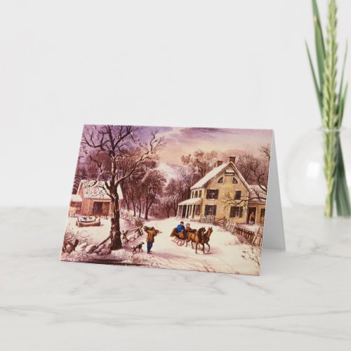 American Homestead Winter Greeting Card