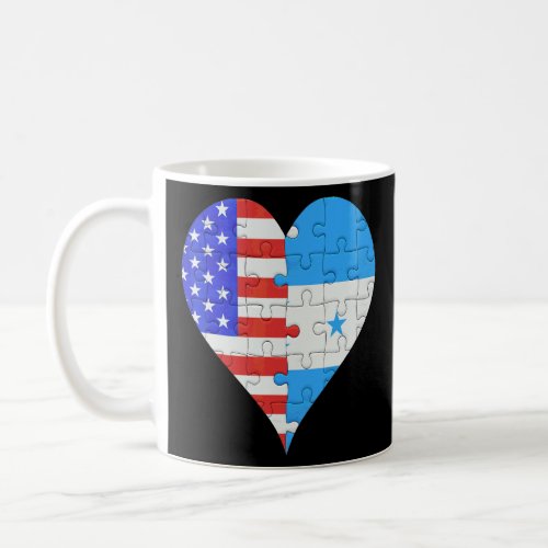 American Honduran Flag Heart  Coffee Mug