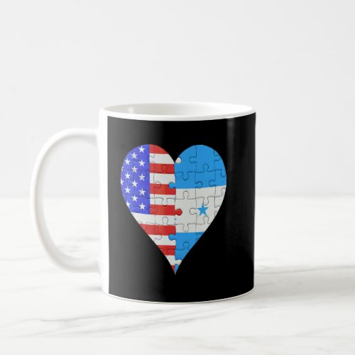 American Honduran Flag Heart  Coffee Mug