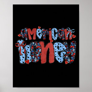 American honey 4th of july cute patriotic graphic poster