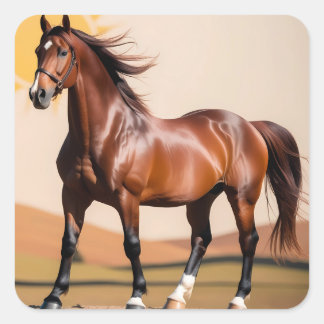 American horse square sticker
