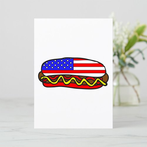 American Hot Dog Food Invitation