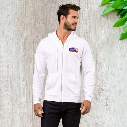 American Hot Dog Mens Full_Zip Hoodie