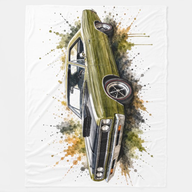 American Hot Rod Fleece Blanket (Front)