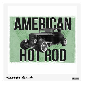 American Hot Rod - green version Wall Sticker