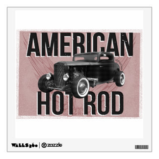 American Hot Rod - red version Wall Decal