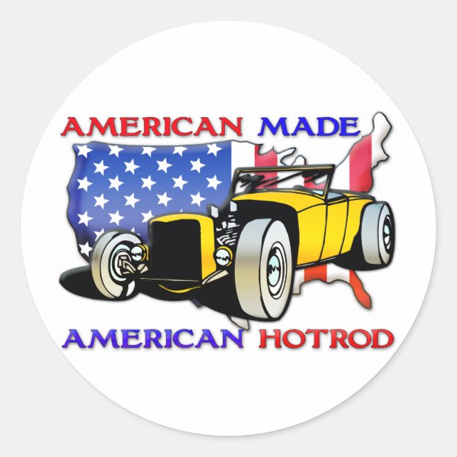 American Hotrod 1 Classic Round Sticker (Front)