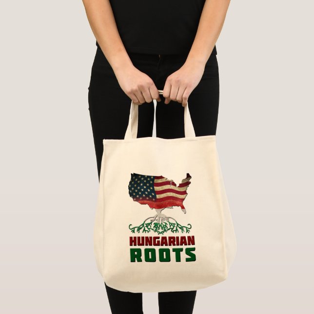 American Hungarian Roots, Hungary Tote Bag (Front (Product))