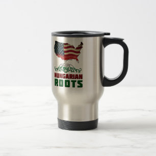 American Hungarian Roots Travel Mug