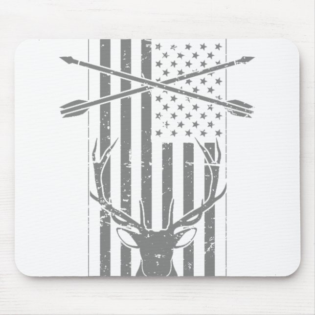 American Hunter Flag - Deer Hunting Mouse Pad (Front)