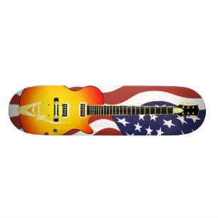 American Icon Electric Guitar Sunrise Skateboard Deck