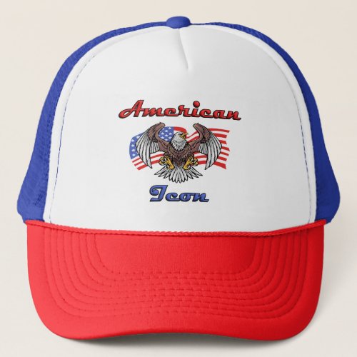 American Icon USA Classic Patriotic Themed Trucker Hat
